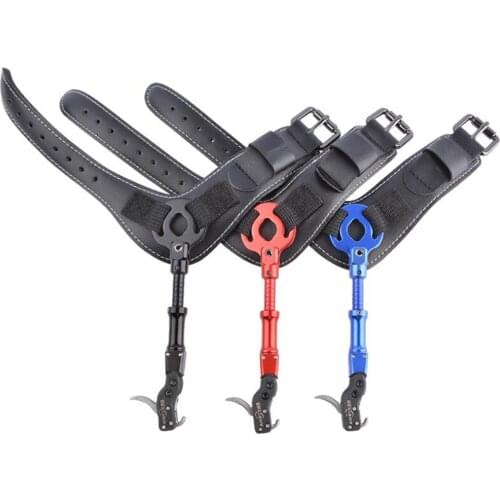 Archery Bow Wrist Release Aid Adjustable Buckle Trigger Caliper Strap Wrist Release Compound Bow Shooting Hunting Gear