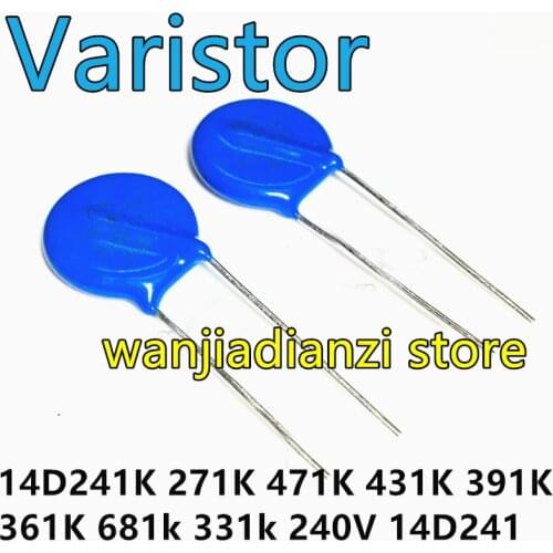 10PCS 14D241K Varistor Into the blue 240V 14D241 Varistor 14 d241k withstand voltage, voltage diameter 14 mm upright