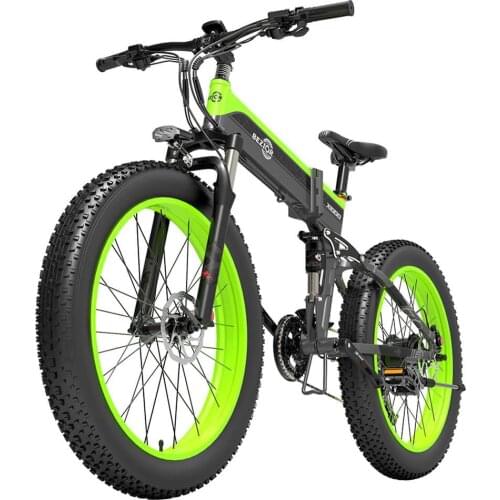 [2021NEW] BEZIOR X1000 Folding Electric Bike 1000W 48V 12.8AH 40KM/H Electric Bicycle E-Bike Adult Mountain Bike 200KG Load