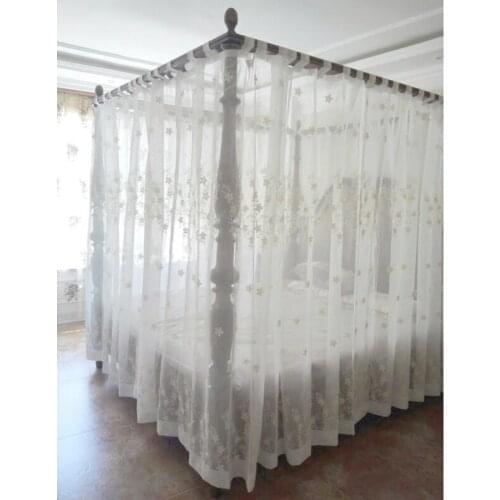 2019 Moustiquaire Embroidered Canopy Bed Curtain Valance Drapery Europe Style Net Room Home Decoration Mosquito Roman Curtains