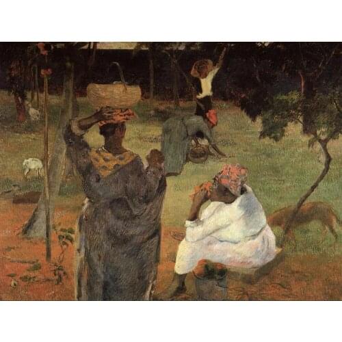 High quality Oil painting Canvas Reproductions Mango pickers (Martinique) (1887) by Paul Gauguin hand painted