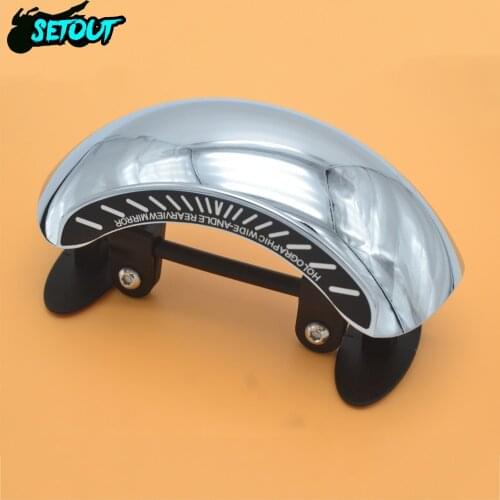 Motorcycle BMW Honda windshield 180 + degree blind spot mirror wide angle rear view mirror safety auxiliary rear view mirror