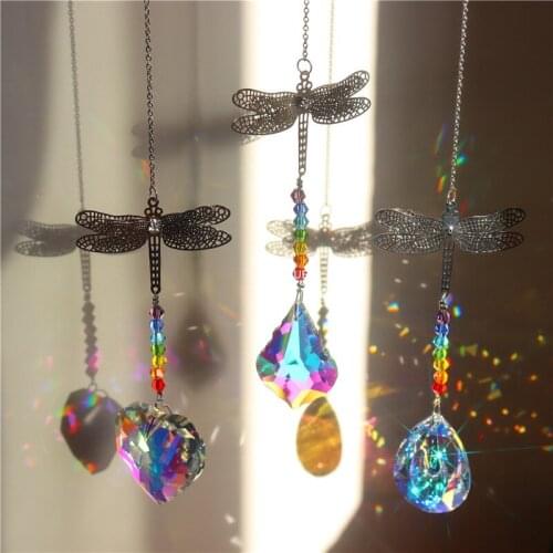 1pcs Handmade Butterfly Suncatcher Crystal Ball Window Hanging Ornament Home Wedding Decor