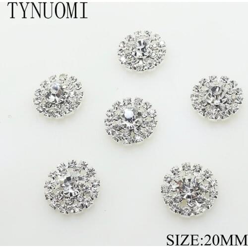 10 Pcs / Lot20MM Round Rhinestone Button Clothing Sewing Craft Decorations DIY Jewelry Accessories Sale Price