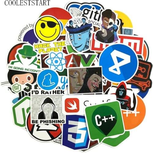 123Pcs/Set Geek Graffiti Stickers Programming Hacker Java PSH For Luggage Motorcycle Laptop Refrigerator Toy Car