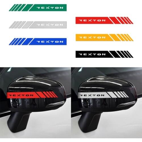 2pcs/set New Sport Car Rearview Mirror Reflective Sticker For Ssangyong Rexton 2010 2012-2020