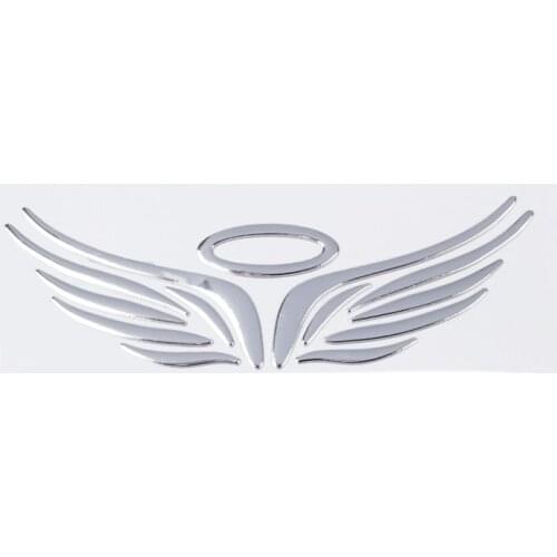 3D Chrome Angel Wing Sticker Decal Auto Car Emblem Decal Decoration