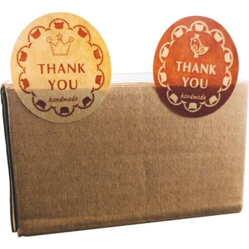 800PCS/lot Round Little bird Thank you invitation card Deco seal sticker Handmade Products self-adhesive Package sticker