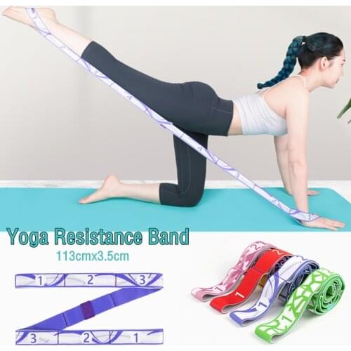 9-grid Yoga Stretch Belt Segmented Dance Shaping Body Elastic Rope Training Auxiliary Resistance Stretching Belt
