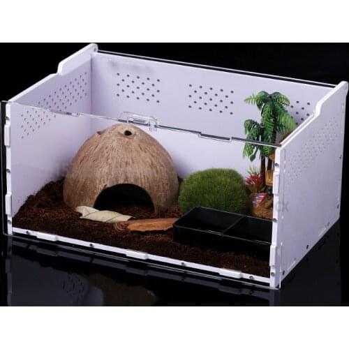 Acrylic Reptile Breeding Box Pet Box High Transparent Magnetic and Beautiful Box Pet Climbing Terrarium Reptile Pet Box