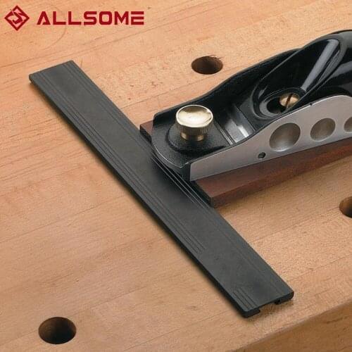 ALLSOME Woodworking Baffle Planing Stops Adjustable Block Locating Plate Fixed Workbench Table Aluminum Alloy DIY Planing Board