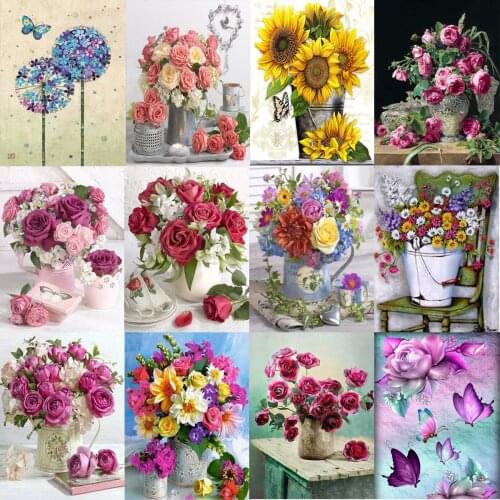 5d Diamond Painting Diy Animal and Flower Cross Stitch Kit Home Decoration Children Gift Canvas Diamond Complete Kit