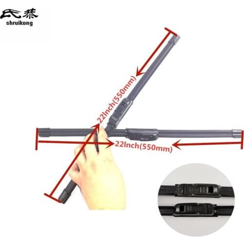 Free shipping car styling stickers Wiper blades for 2000-2006 Peugeot 206 22"+22" J hook wiper arms high-quality