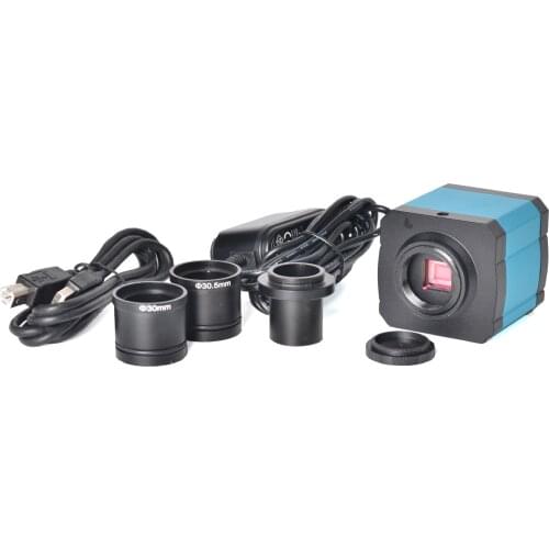 Binocular USB HY-2307X 14MP HDMI Microscope Digital Camera CCD Electronic Eyepiece W/Adapter Lens Optical Instruments