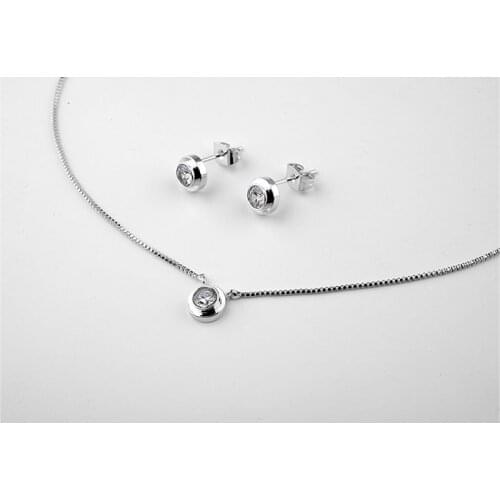 Brand TongKwok Crystal Jewelry Set Austrian Crystal Stellux #RG860552-881142White