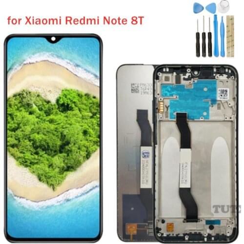 For Xiaomi Redmi Note 8T LCD Display Screen Touch Frame Digitizer Assembly Redmi Note8T LCD Display Repair Parts