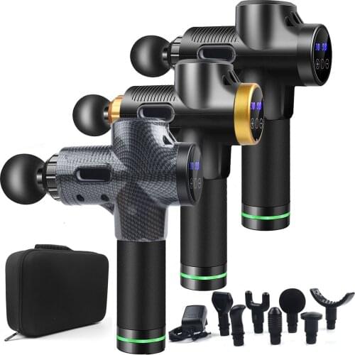 Electric Muscle Massage Gun Deep Tissue Massager Therapy Body Fascial Pain Relief Massager Gun Relax Exercise Fitness