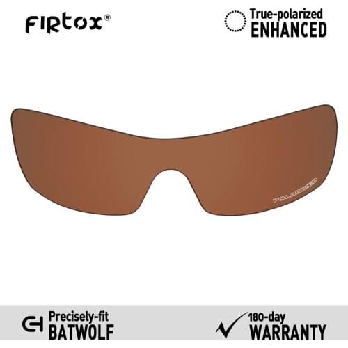 Firtox Anti-Seawater Polarized Lenses Replacement for-Oakley Batwolf OO9101 Sunglasses (Lens Only) - Brown
