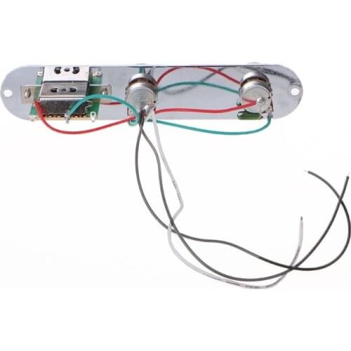 New Chrome Speed Knob Volume Tone Control Plate 3Way Switch Prewired for Tele Guitar hot sale Drop Ship