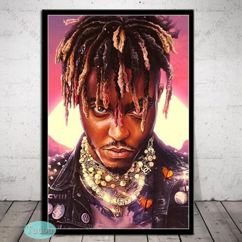 Juice Wrld Poster Rap Hip Hop Music Star Art Canvas Painting Wall Picture For Home Decoration quadro cuadros