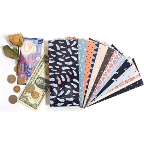NEW 12pcs Budget Envelopes Set Creative Printed Cash Envelopes With 12pcs White Budget Sheets Coupon Organizer