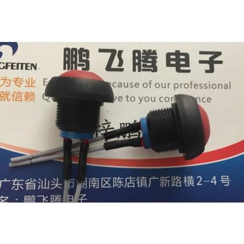 Original new 100% ISR3FAD600 sealed waterproof dust circular self reset button switch 2pin belt line often open