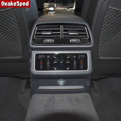 Stainless Steel Rear Air Conditioner Outlet Frame Decoration Cover Trim For Audi A6 C8 2019 2020 Car Styling Interior