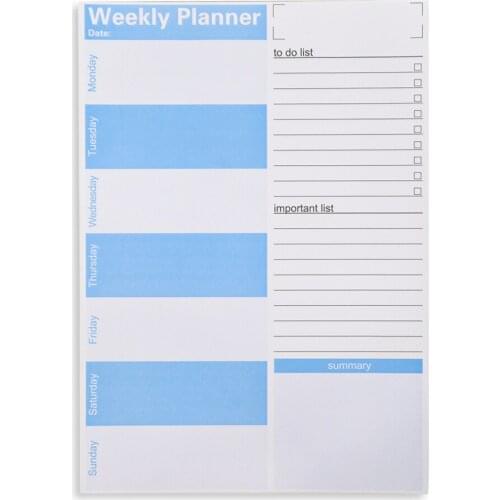 Week Plan,Man Daily Planner - 52 Sheets of 7x10 Inches Undated Checklist Organizer Tear-Off Pads- for Home-Work Journal