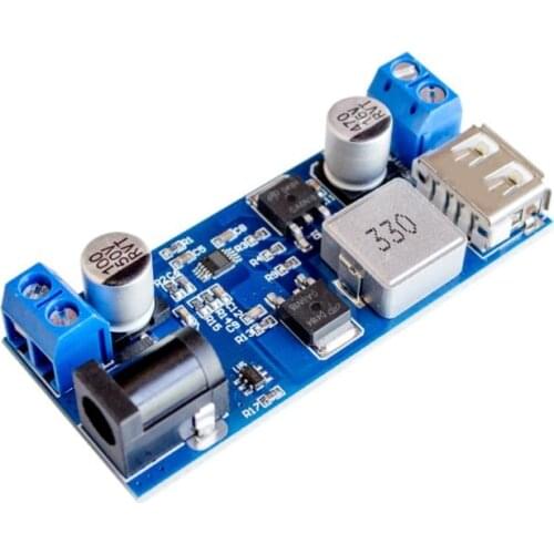 DC-DC 24V/12V To 5V 5A Step Down Power Supply Buck Converter Replace LM2596S Adjustable USB Step-down Charging Module For Phone