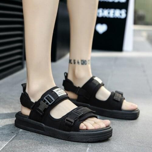 Summer sandals female 2019 new soft bottom Womens shoes outdoor Korean version of the trend of non-slip wear beach shoes