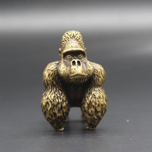 Seiko Solid Copper Gorilla Small Ornament Copper Pet Mini-Carving