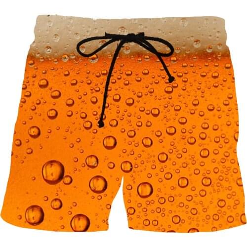 Anime Beer shorts 3d Print Mens Beach Shorts Casual Shorts Boardshorts Summer Swimming Shorts/trunks Obesity shorts streetwear
