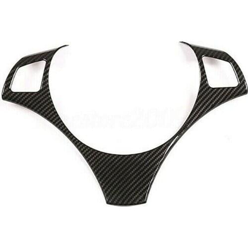 Carbon Fiber Style Sticker Steering Wheel Cover Trim Car Styling Interiror Accessories For BMW 3 Series E90 E92 E93 2005-2012