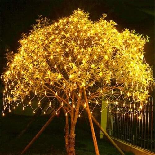 3x2M LED Net Curtain Mesh Fairy String Light Christmas EU 220V Party Wedding New Year Garland Outdoor Garden Decoration