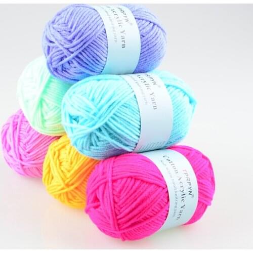 TPRPYN 50g/Pc Warm DIY Milk Cotton Yarn Baby Wool Yarn for Knitting Children Hand Knitted Yarn Knit Blanket Crochet Yarn