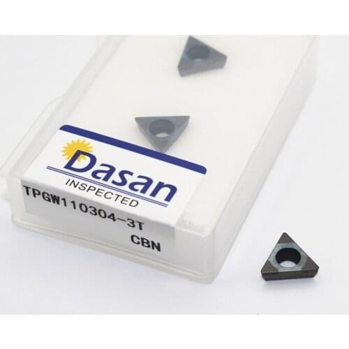 1PCS Lathe Insert TPGW110304 3T CBN PCBN INSERTS 3 PCBN Tipped Small Hole Boring Bar Blade CNC Edged Carbide Diamond Inserts