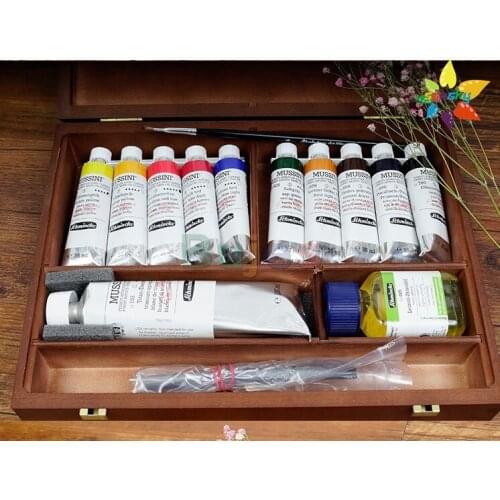 10 color original germany SCHMINCKE professtional oil painting set artist MUSSINI oil pigment hand painting skeching art set