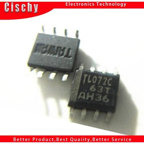 10PCS TL072CDR SOP8 TL072C SOP TL072 SMD 072CDR SOP-8 TL072CDT TL072C