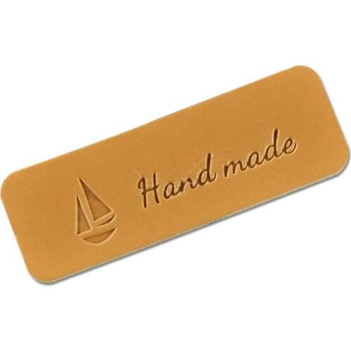 16 Options Brown Leather LClothing Abels for Gift Hand Made Small Leather Label for Clothes Handmade Sewing Leather Tags