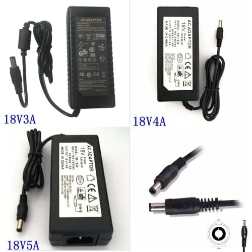 18V Switching Power Supply AC DC Adapter 18V 3A 4A 5A 54W 72W 90W LED Speaker Audio Power Charger