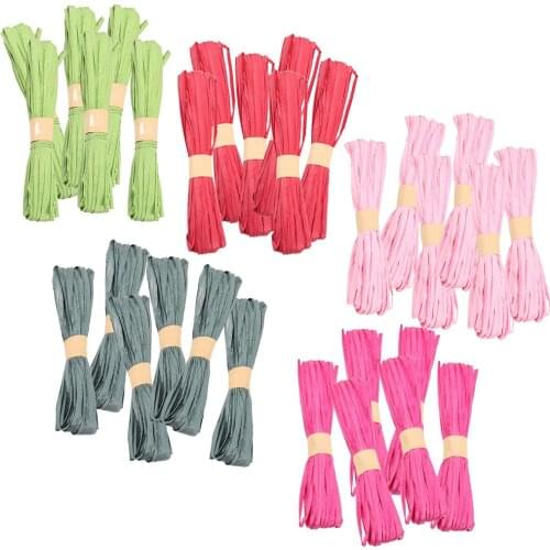 20M/ 65FT Raffia Paper Craft Ribbon Packing Paper Twine, 3.5cm (1.37 inch) in Width