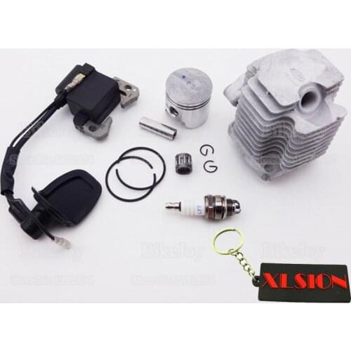 3 Electrode L7T Spark Plug White + Ignition Coil + 40mm Cylinder Piston Kit 47cc Mini Moto Quad ATV Pocket Dirt Bike Minimoto