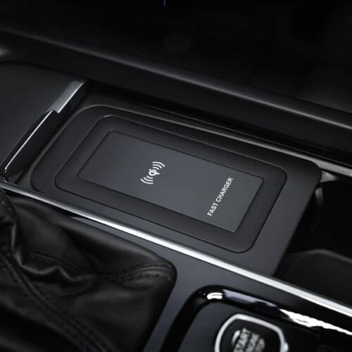 For volvo xc90 wireless charger car qi mobile phone charger s60 s90 xc60 v60 charger fast charging 2016-2019 plate accessories
