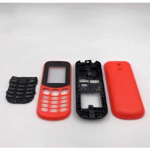 For Nokia 130 2017 New Full Complete Mobile Phone Housing Cover Case With English Keypad+Logo