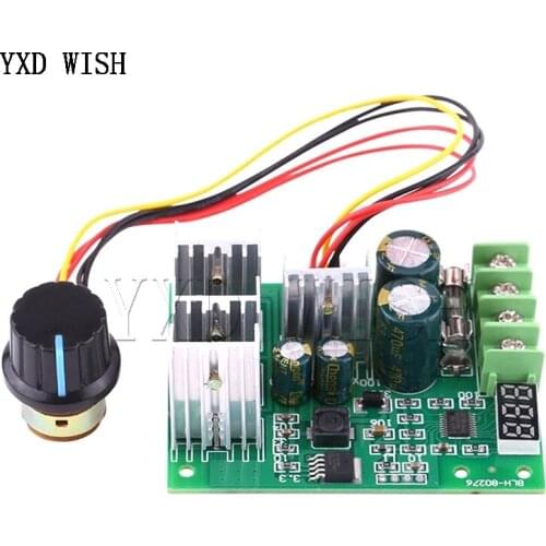 DC 6-60V 30A Adjustable LED Digital Motor Speed Regulator PWM DC Motor Speed Controller Motor Speed Control Governer 12V 24V 36V
