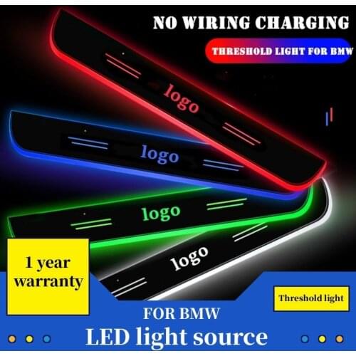 Car door welcome light decorative light 12V car interior atmosphere welcome light low power color LED light bar suitable for BMW