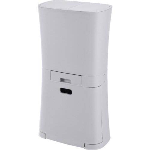 38/45L Larger Capacity 2 Layers Trash Cans Wet and Dry Garbage Sorting Buckets Vertical Wheels Household Bin Recyclable Storage