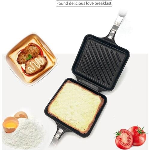 Double-Side Non-Stick Sandwich Maker Bread Toast Breakfast Machine Waffle Pancake Baking Barbecue Oven Mold Grill Frying Pan