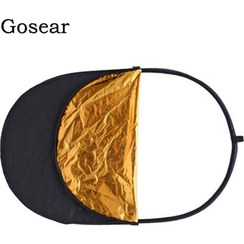 Gosear 5-in-1 90 x 120cm Portable Collapsible Oval Light Reflector Photography Studio Photo Multi-Disc Camera Lighting Reflector