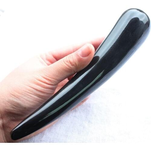 Good quality! big size Massage dian xue guasha cone Scrapping plate 130 x 20mm100% Buffalo Horn 10pcs/lot